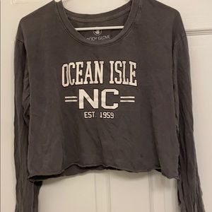 ocean isle north carolina cropped long sleeve